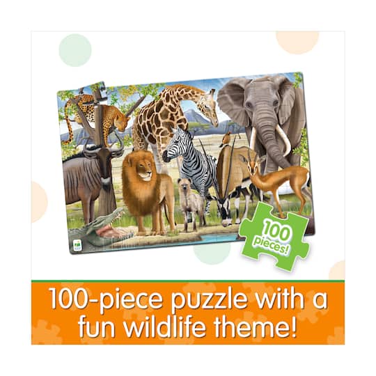 Puzzle Doubles! - Glow in the Dark Wildlife: 100 Pcs